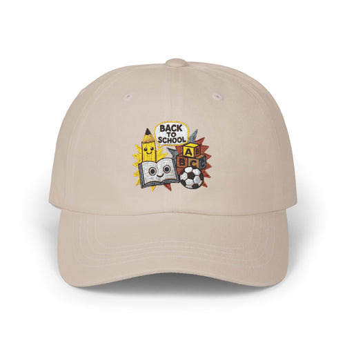 Back to School Embroidered Hat - Cute Pencil & Book Design, Teacher Baseball Cap, First Day of School Gift, ABC Blocks, Soccer Ball