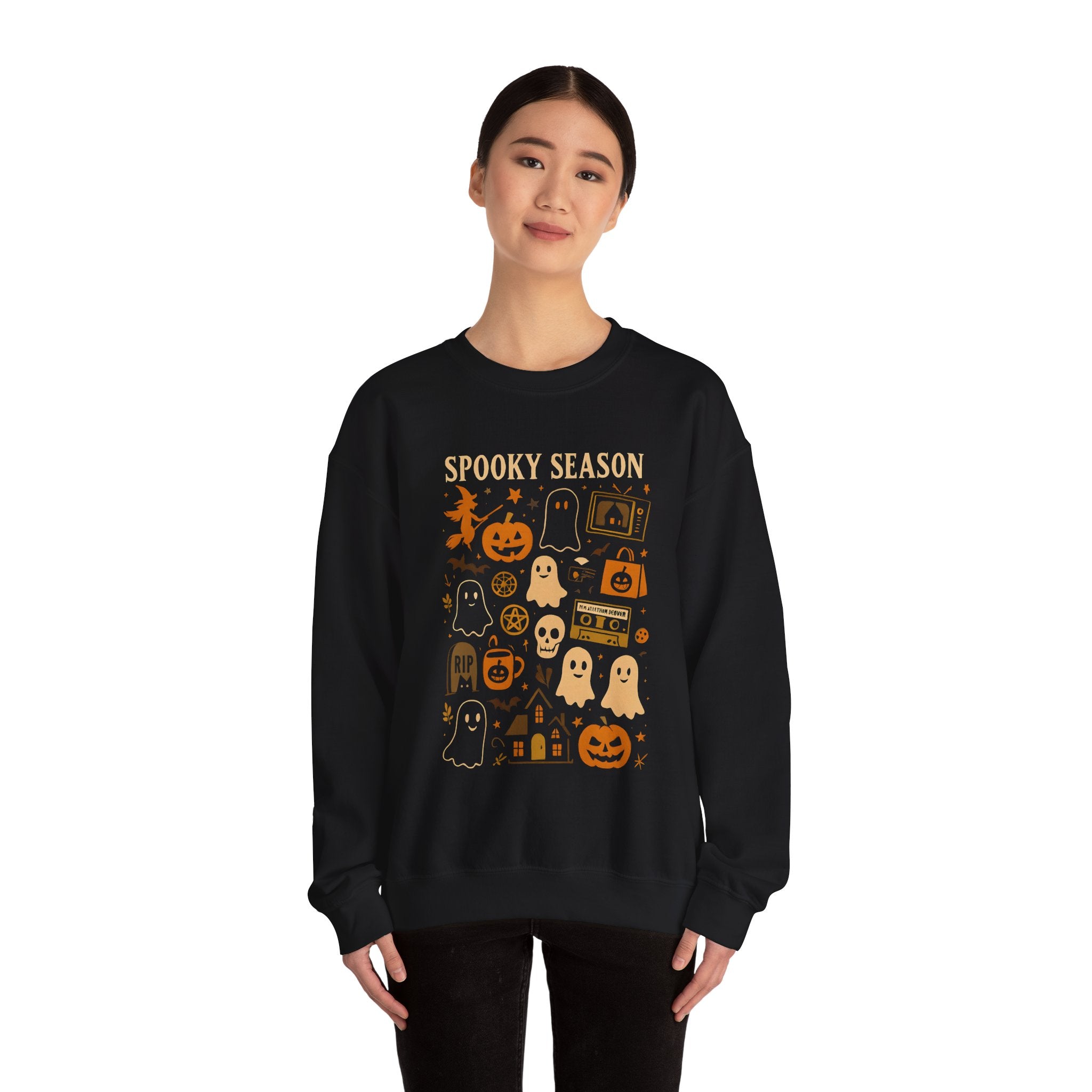 Spooky Season Crewneck Sweatshirt | Cozy Halloween Unisex Pullover