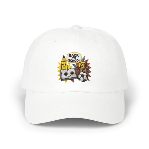 Back to School Embroidered Hat - Cute Pencil & Book Design, Teacher Baseball Cap, First Day of School Gift, ABC Blocks, Soccer Ball