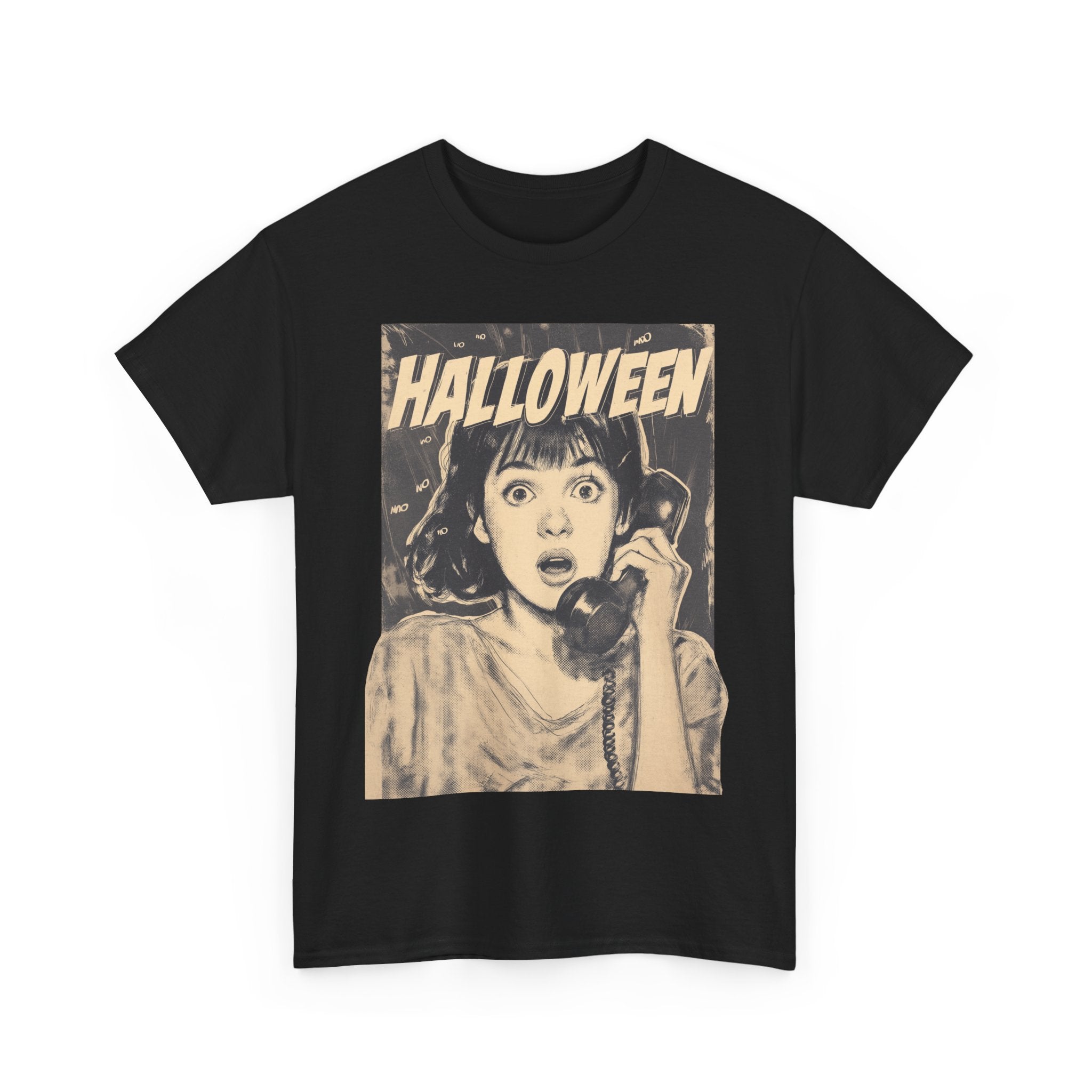 Halloween Retro Graphic Tee | Vintage Spooky Unisex Cotton Shirt, Fall Fashion, Horror Movie Gift