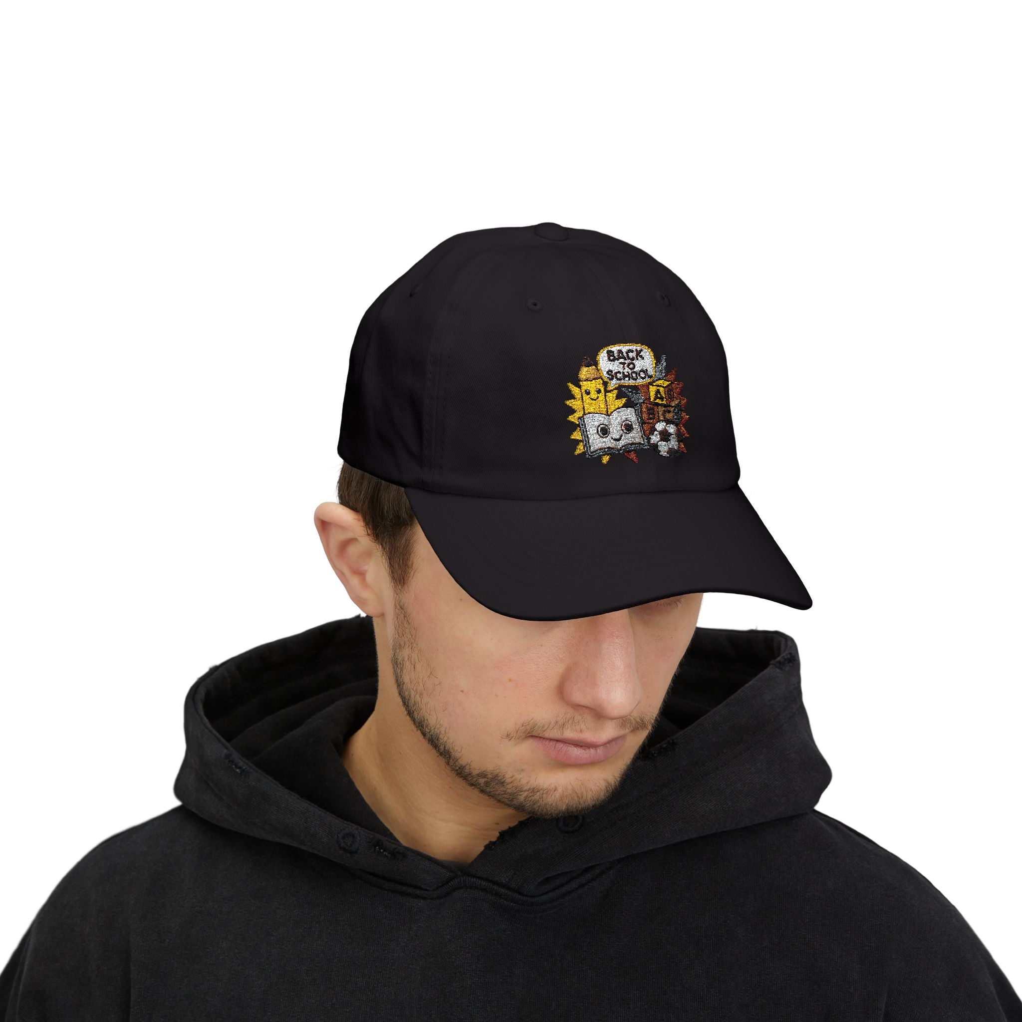 Back to School Embroidered Hat - Cute Pencil & Book Design, Teacher Baseball Cap, First Day of School Gift, ABC Blocks, Soccer Ball