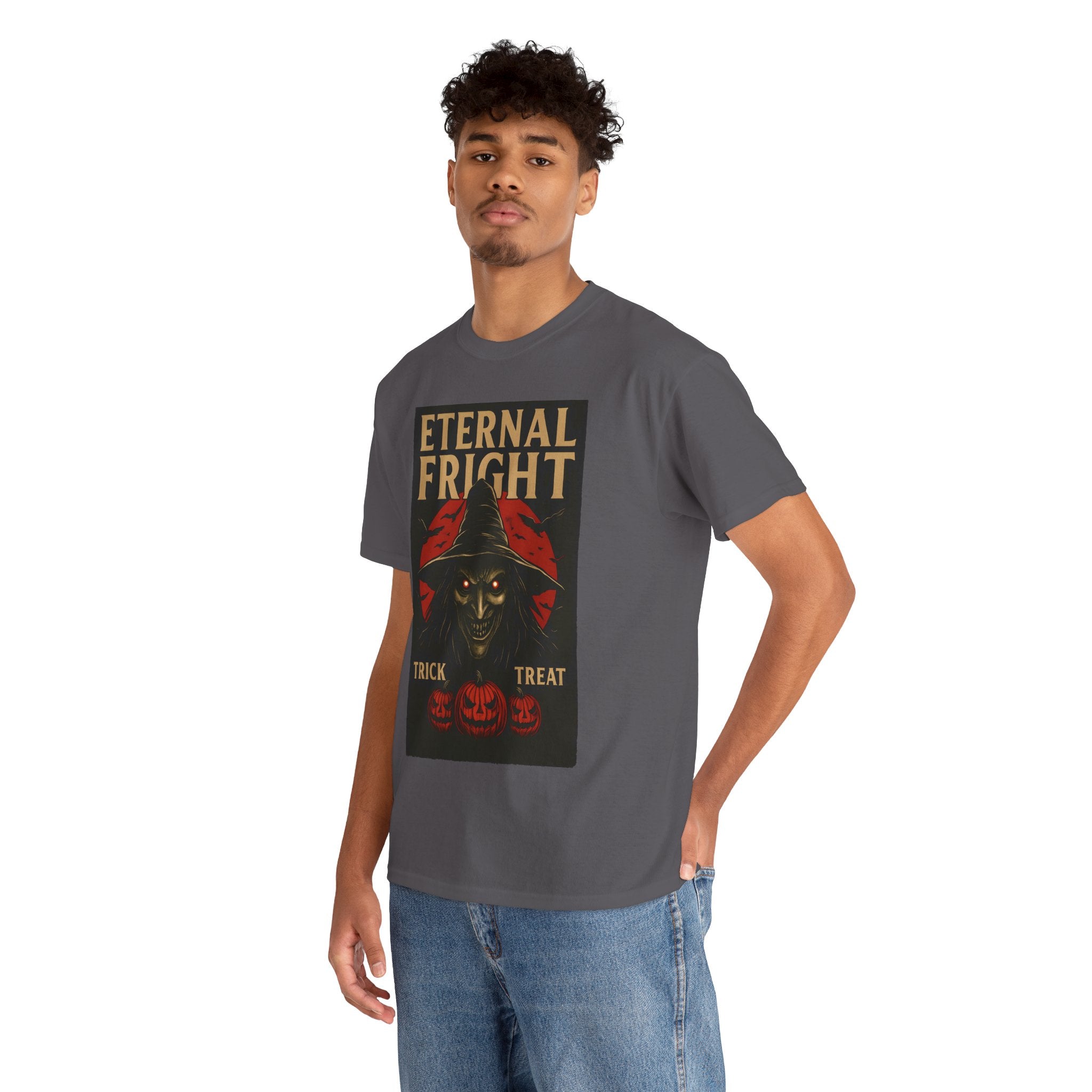 Halloween Graphic Tee | Eternal Fright Unisex Costume Shirt, Spooky Trick or Treat Top, Fall Festive Wear