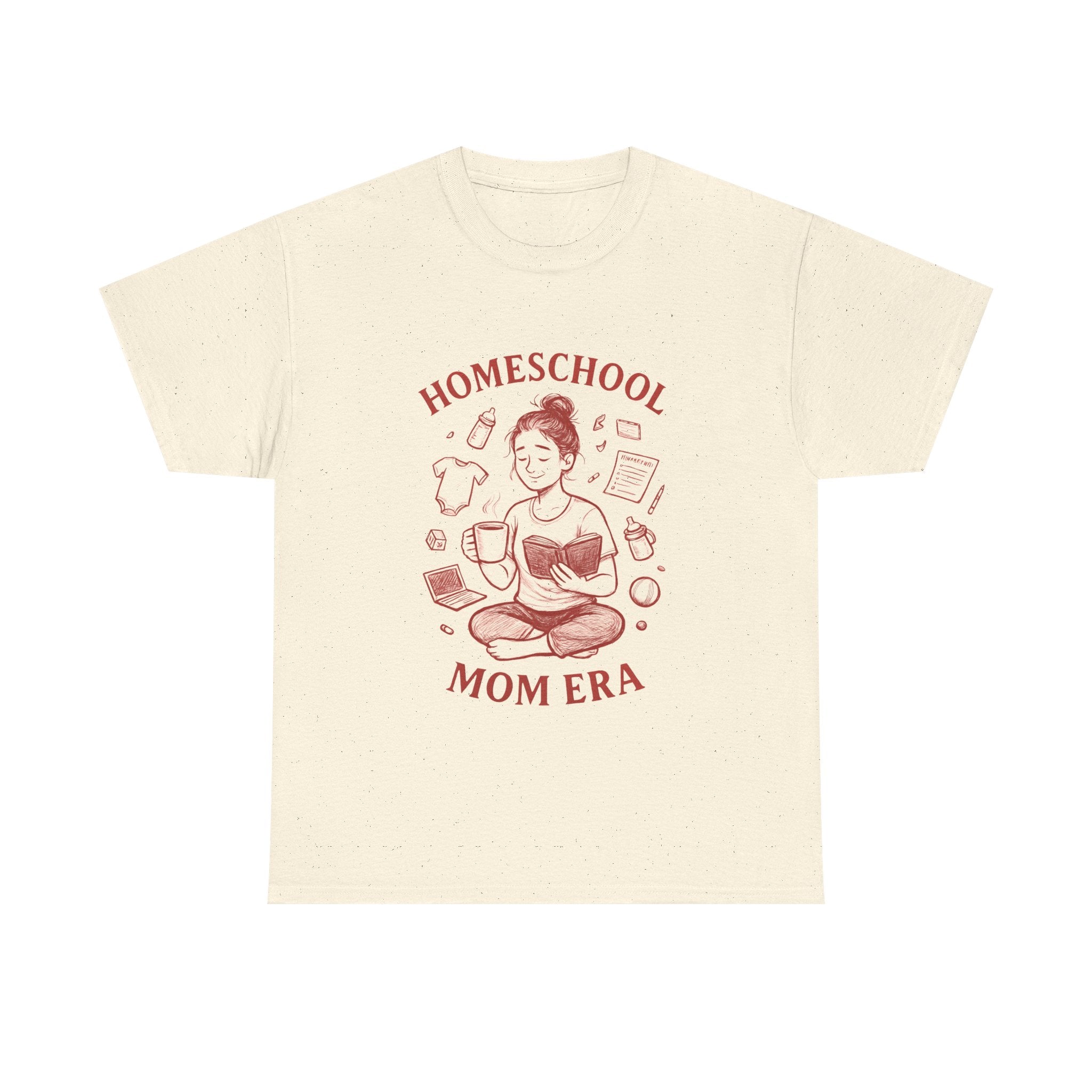 Homeschool Mom Era Tee, Unisex Cotton T-Shirt, Gift for Homeschoolers, Back to School Apparel, Cute Mom Shirt