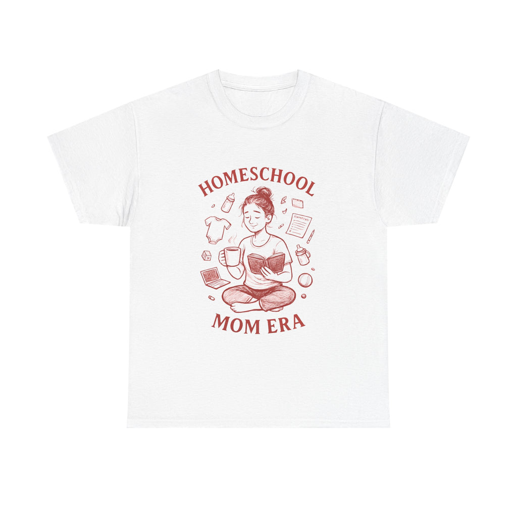 Homeschool Mom Era Tee, Unisex Cotton T-Shirt, Gift for Homeschoolers, Back to School Apparel, Cute Mom Shirt
