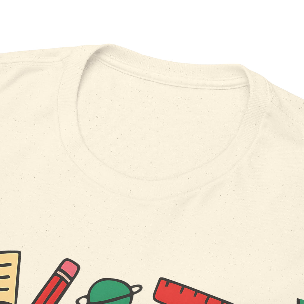 Colorful School Doodles Teacher Shirt – Back to School Graphic Tee | Math, Science & Classroom Gift for Teachers & Students