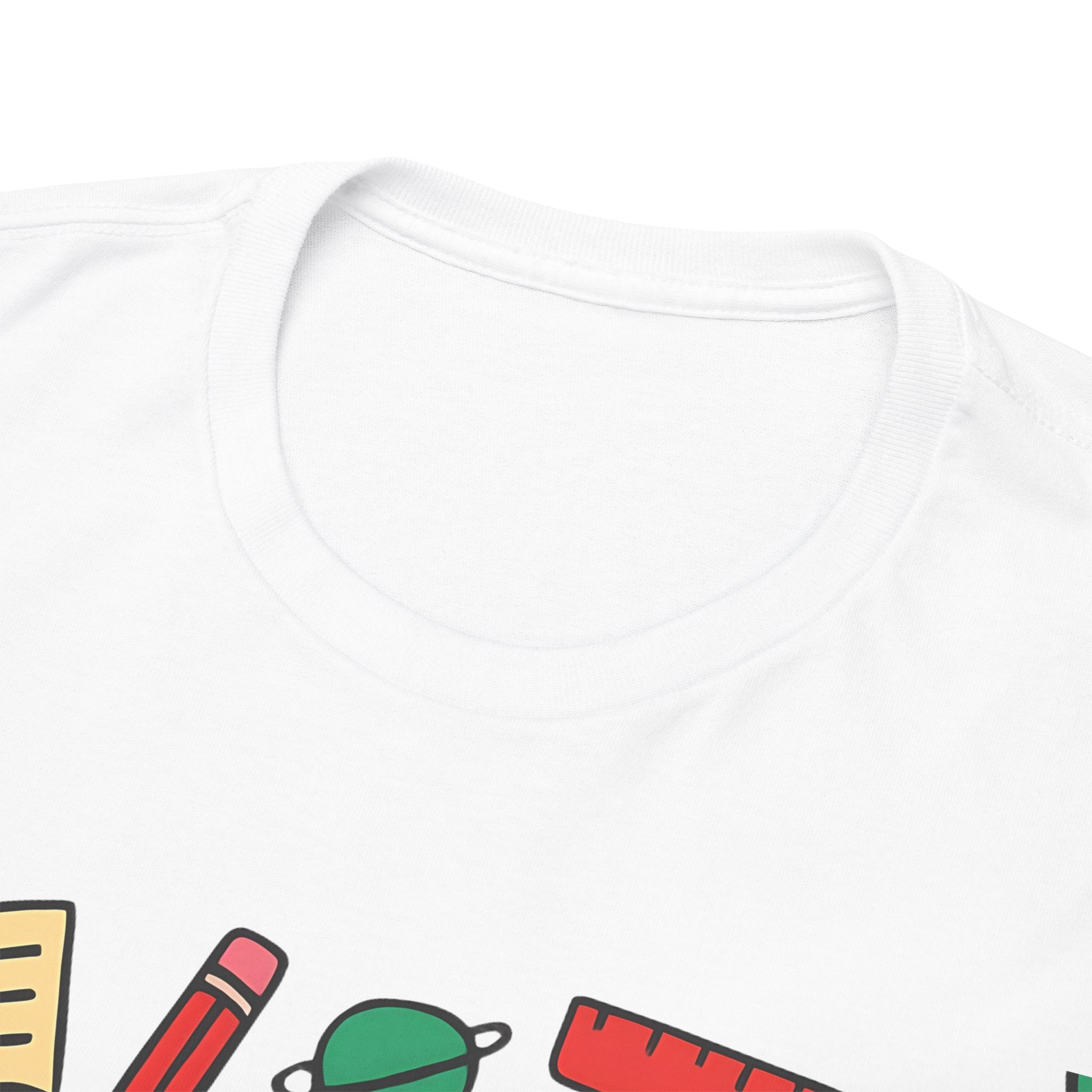 Colorful School Doodles Teacher Shirt – Back to School Graphic Tee | Math, Science & Classroom Gift for Teachers & Students