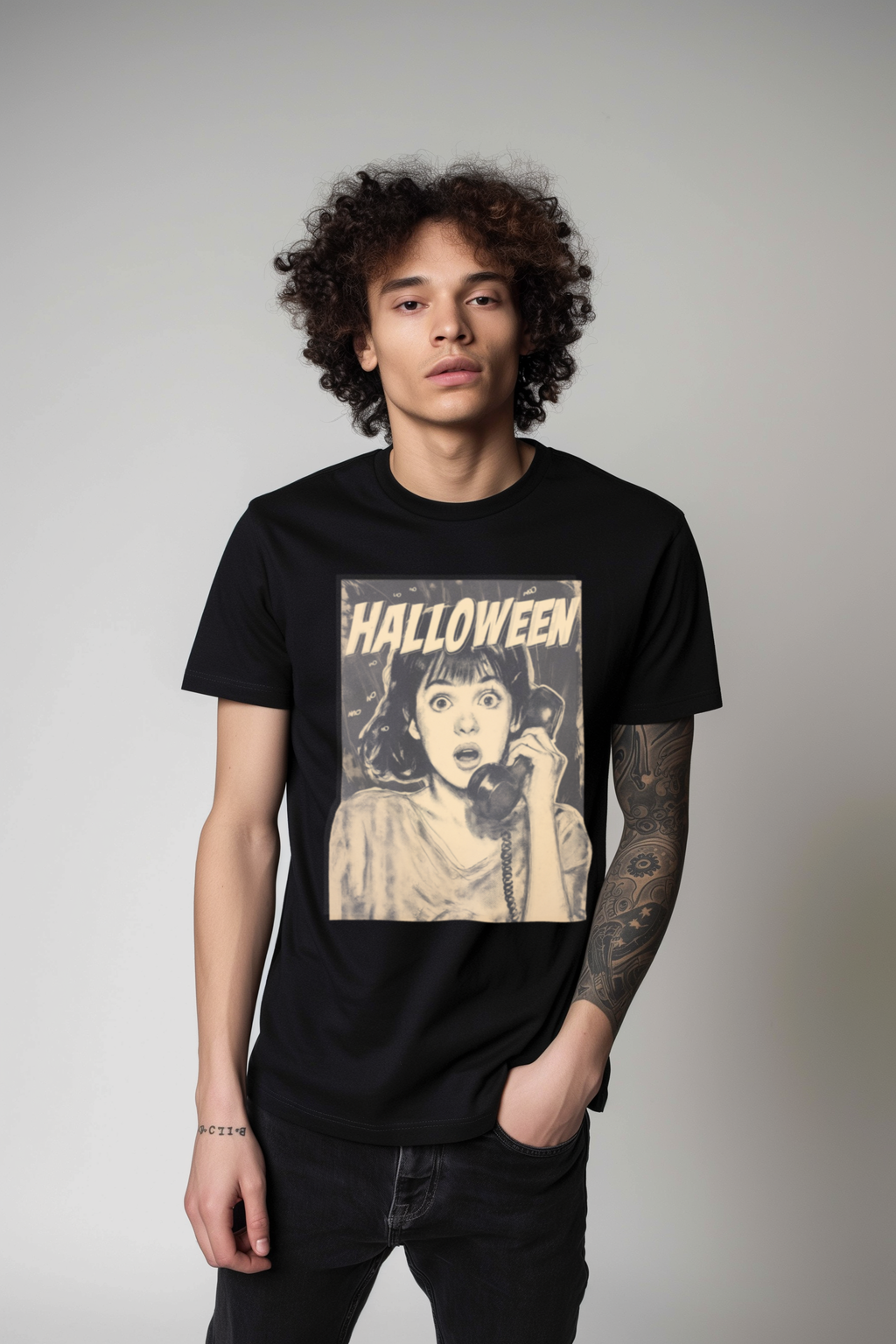 Halloween Retro Graphic Tee | Vintage Spooky Unisex Cotton Shirt, Fall Fashion, Horror Movie Gift