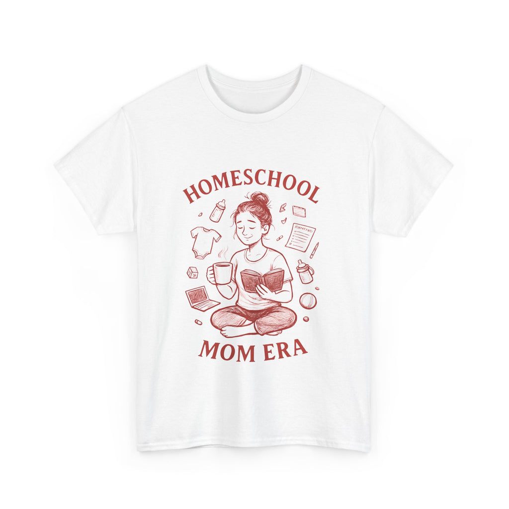 Homeschool Mom Era Tee, Unisex Cotton T-Shirt, Gift for Homeschoolers, Back to School Apparel, Cute Mom Shirt