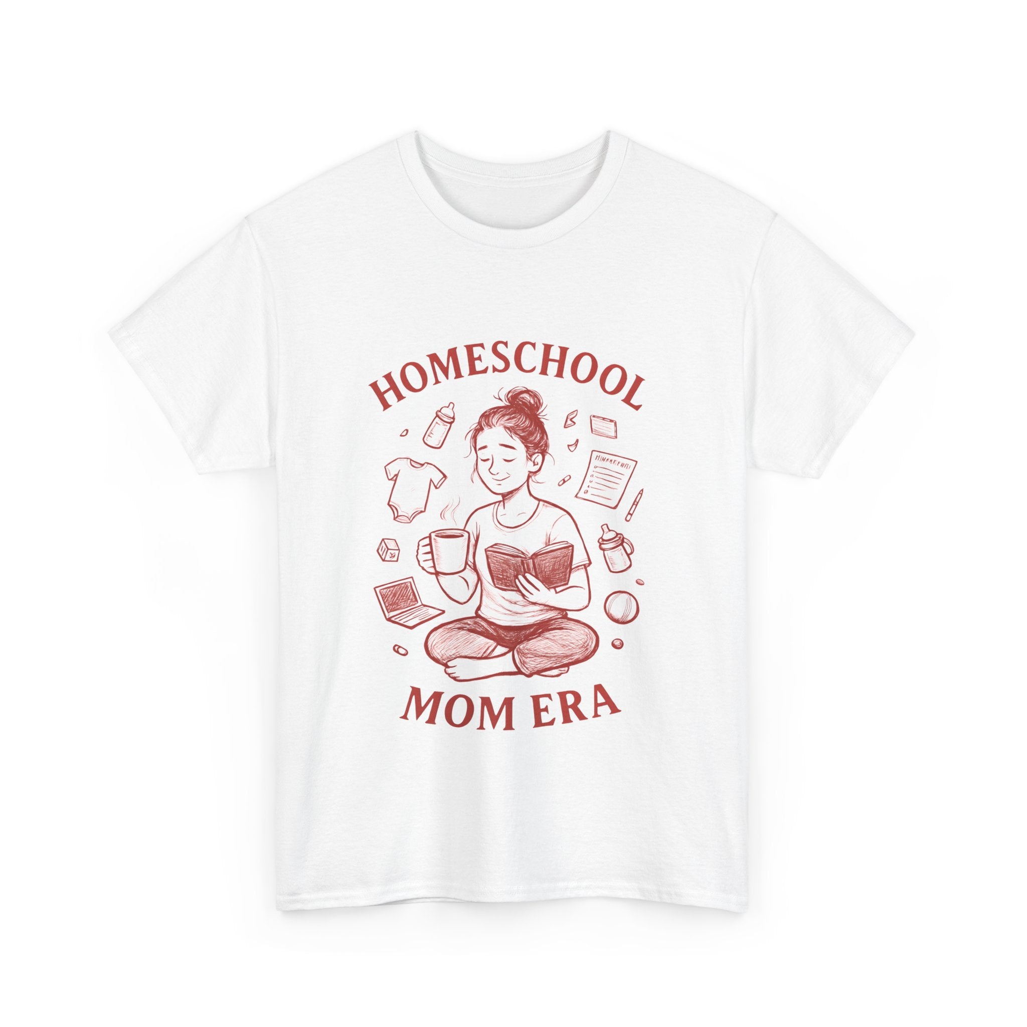 Homeschool Mom Era Tee, Unisex Cotton T-Shirt, Gift for Homeschoolers, Back to School Apparel, Cute Mom Shirt