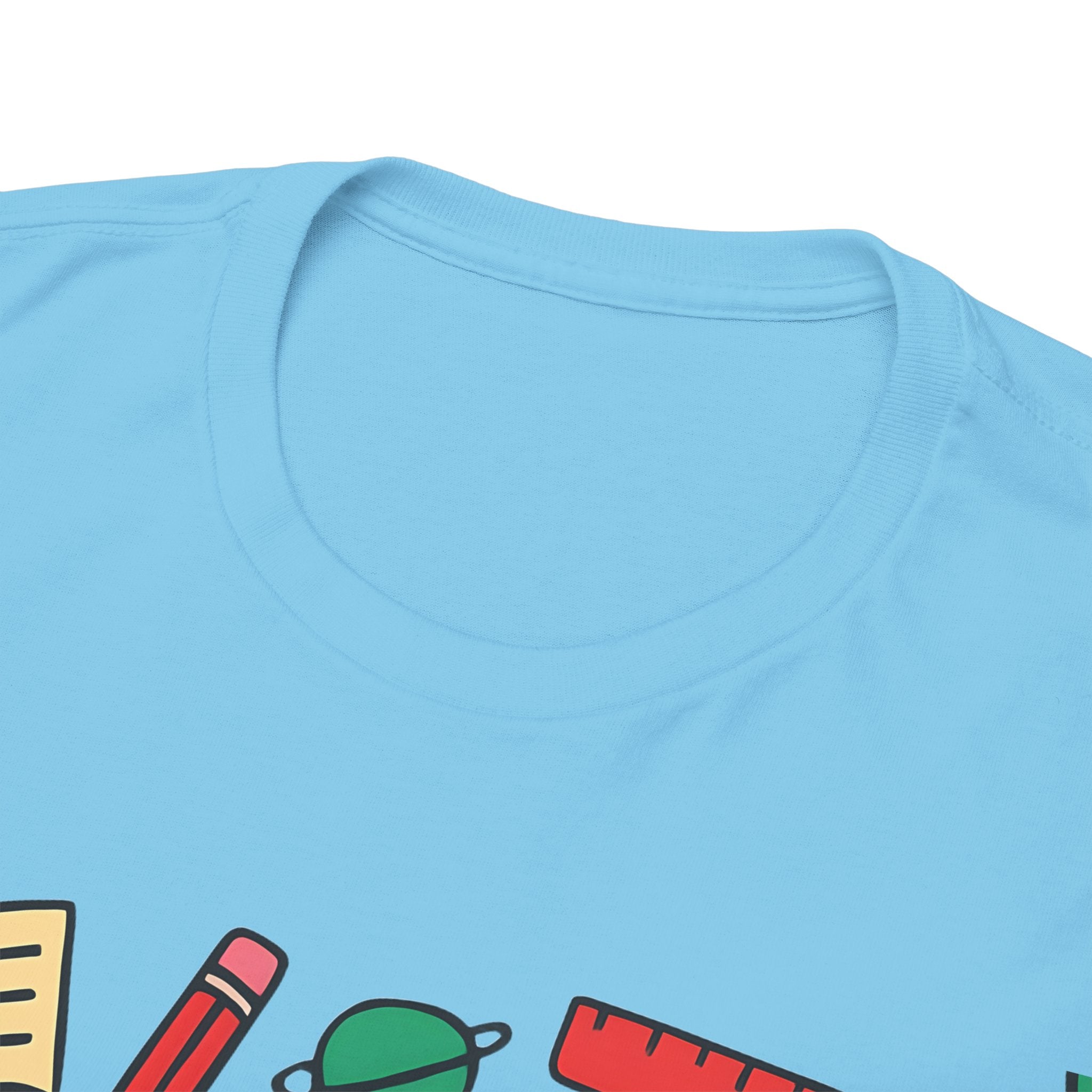 Colorful School Doodles Teacher Shirt – Back to School Graphic Tee | Math, Science & Classroom Gift for Teachers & Students