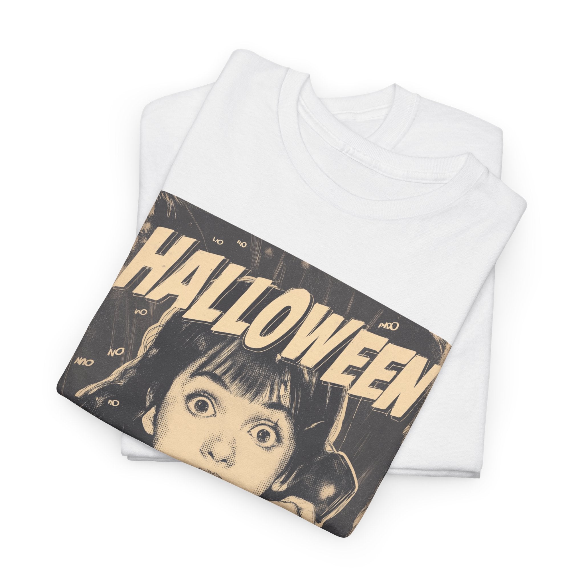 Halloween Retro Graphic Tee | Vintage Spooky Unisex Cotton Shirt, Fall Fashion, Horror Movie Gift