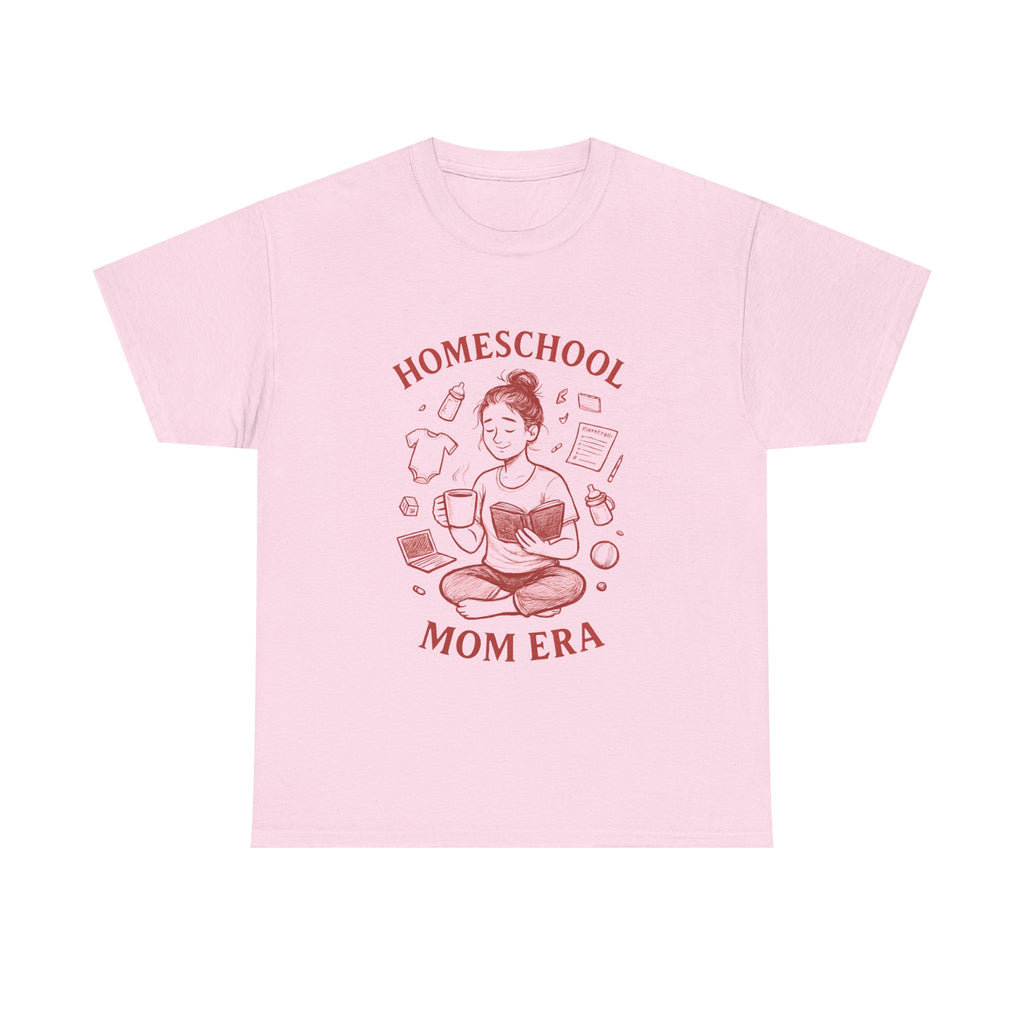 Homeschool Mom Era Tee, Unisex Cotton T-Shirt, Gift for Homeschoolers, Back to School Apparel, Cute Mom Shirt