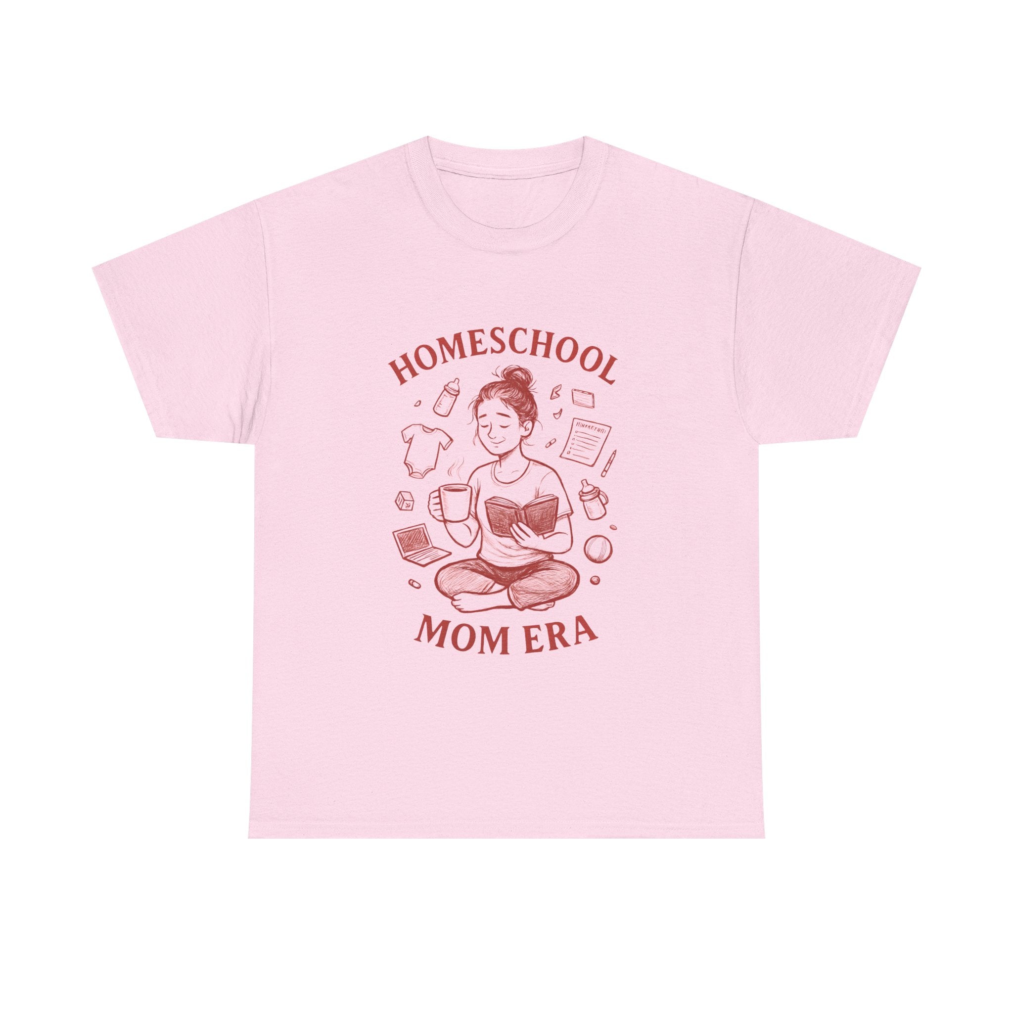 Homeschool Mom Era Tee, Unisex Cotton T-Shirt, Gift for Homeschoolers, Back to School Apparel, Cute Mom Shirt
