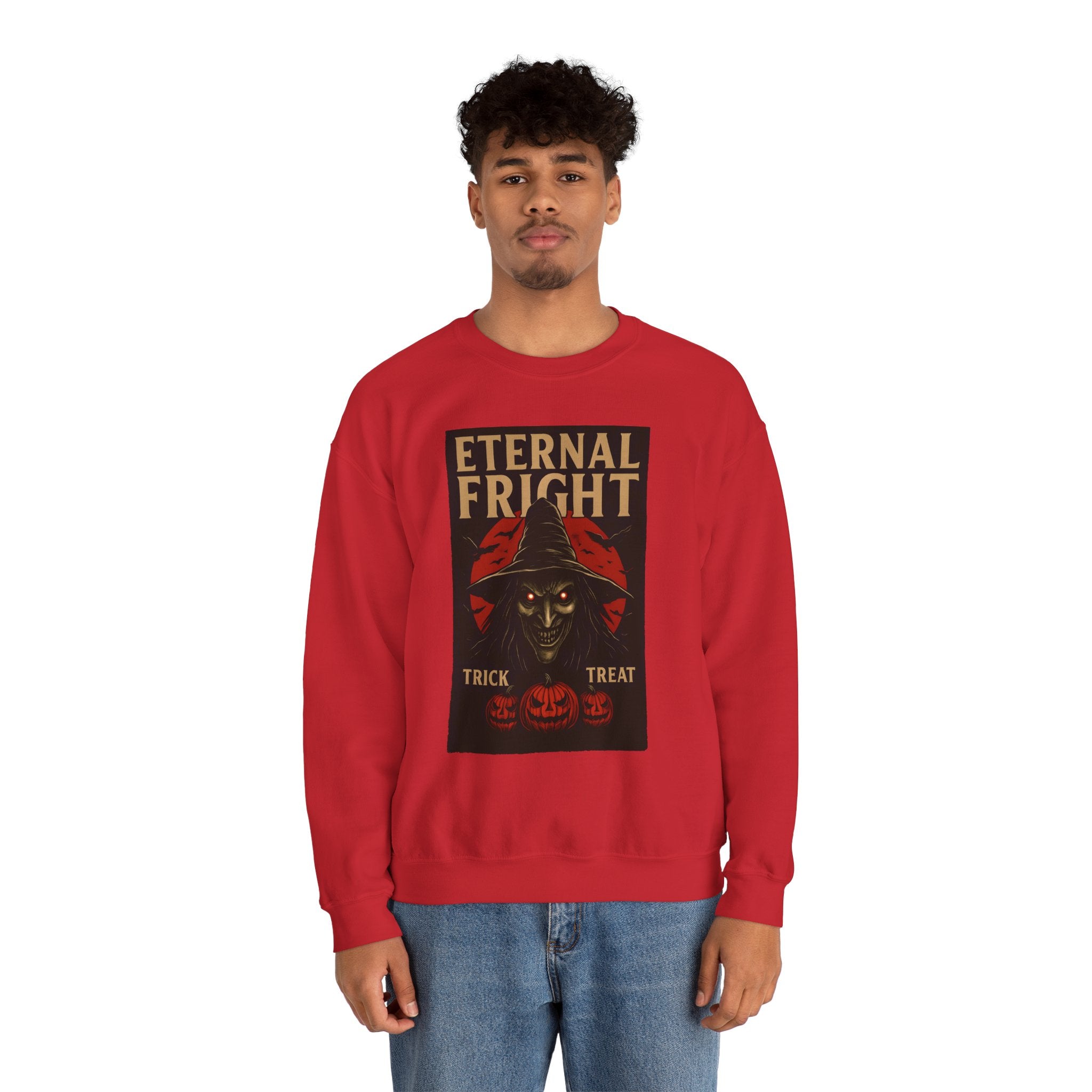 Eternal Fright Crewneck Sweatshirt | Unisex Halloween Sweater, Cozy Fall Fashion, Spooky Trick or Treat Gift