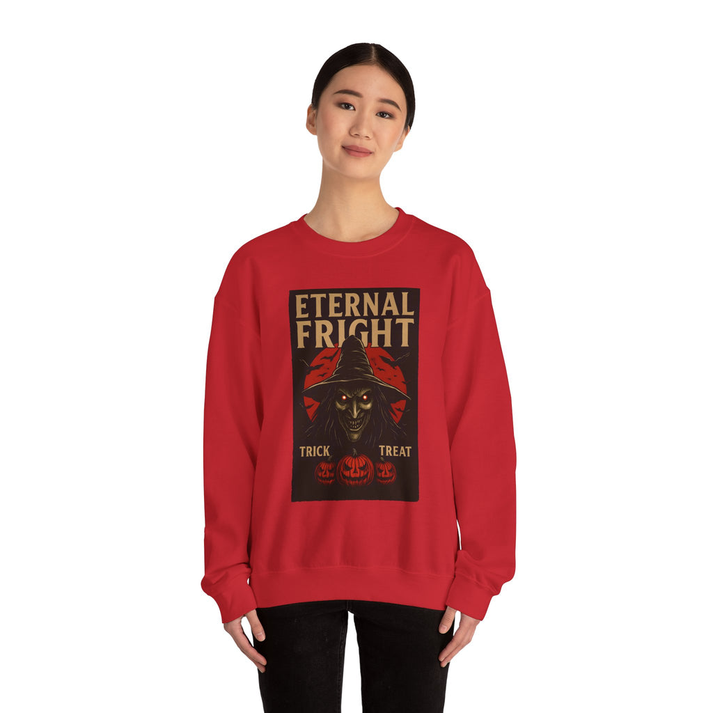 Eternal Fright Crewneck Sweatshirt | Unisex Halloween Sweater, Cozy Fall Fashion, Spooky Trick or Treat Gift