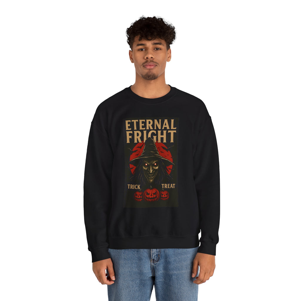 Eternal Fright Crewneck Sweatshirt | Unisex Halloween Sweater, Cozy Fall Fashion, Spooky Trick or Treat Gift