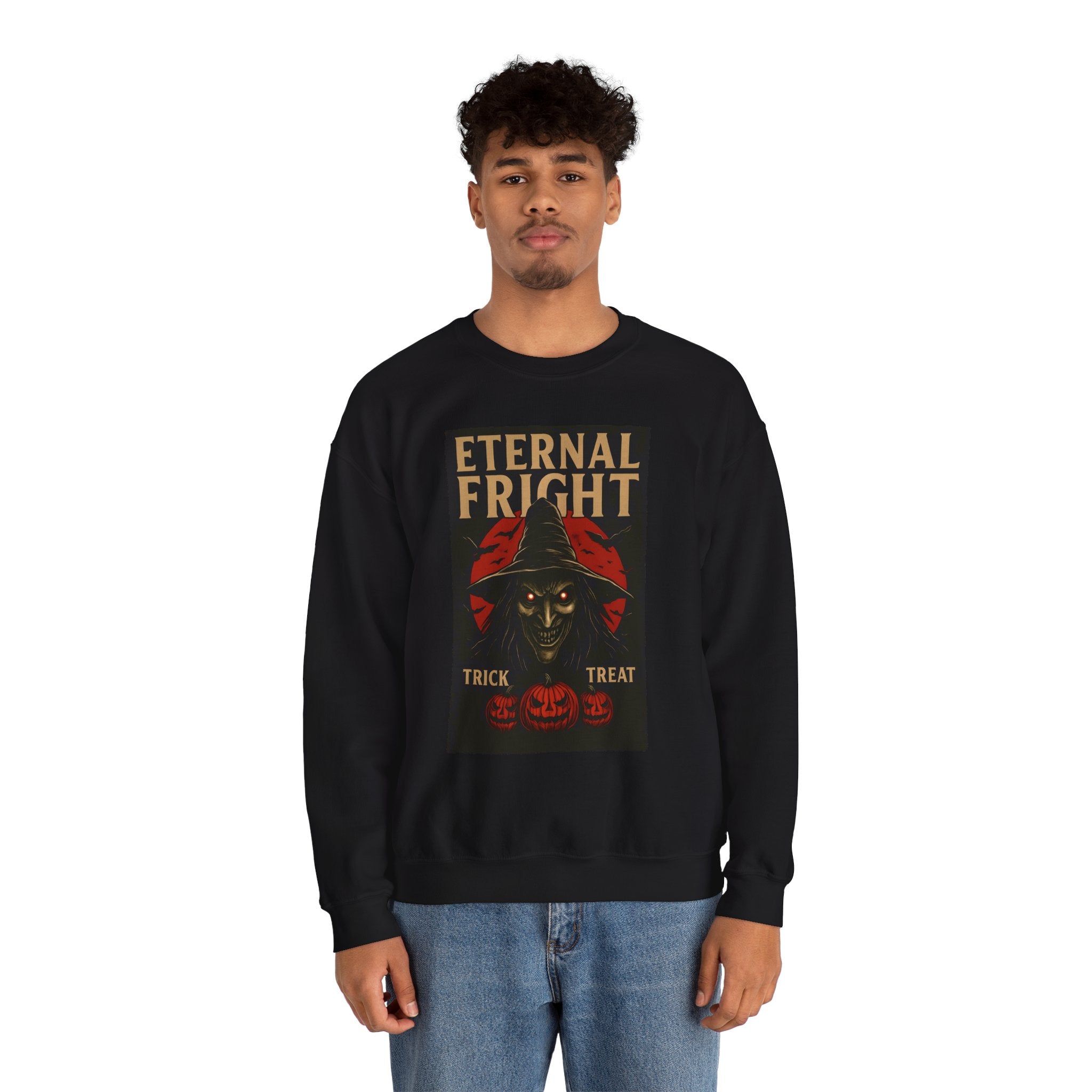 Eternal Fright Crewneck Sweatshirt | Unisex Halloween Sweater, Cozy Fall Fashion, Spooky Trick or Treat Gift