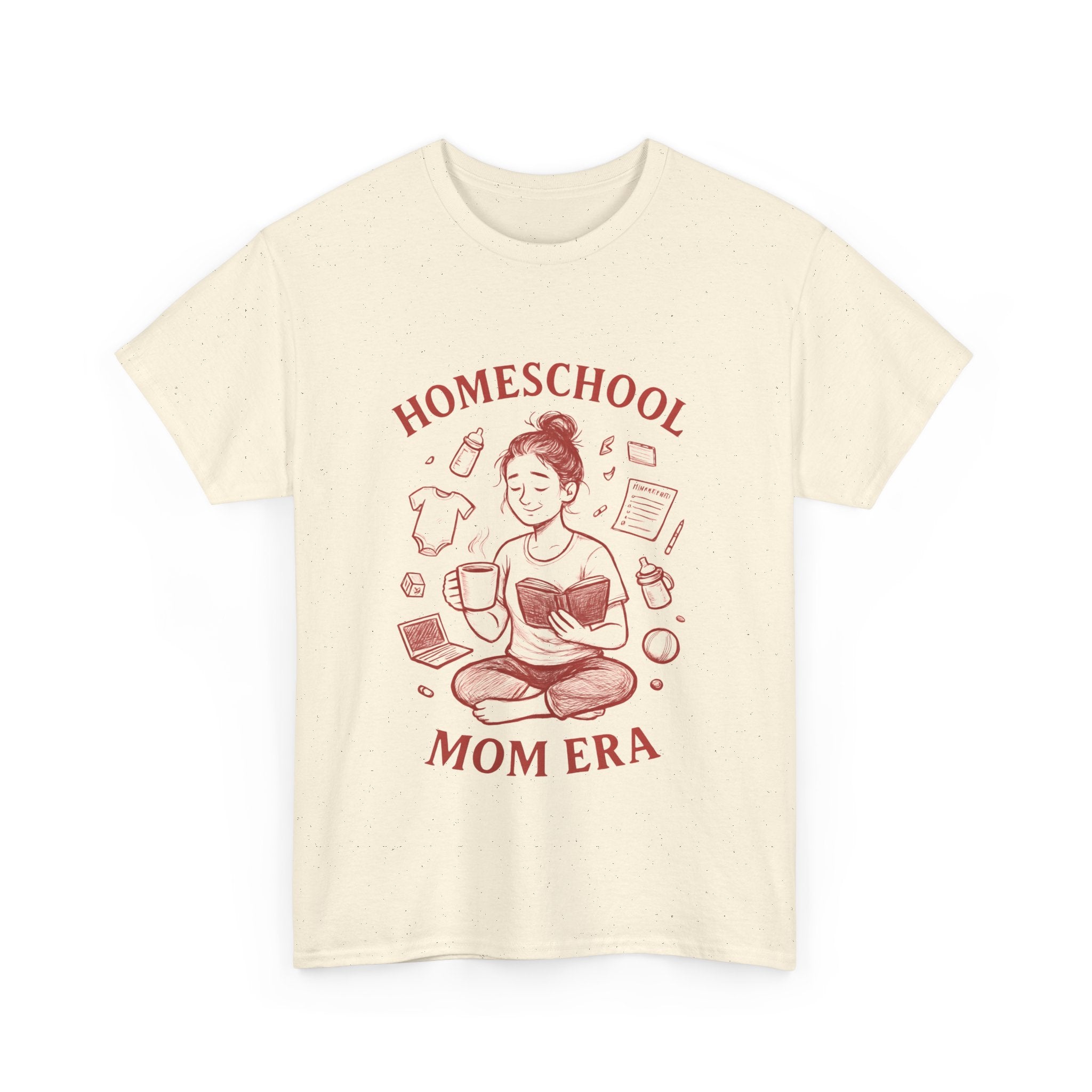 Homeschool Mom Era Tee, Unisex Cotton T-Shirt, Gift for Homeschoolers, Back to School Apparel, Cute Mom Shirt