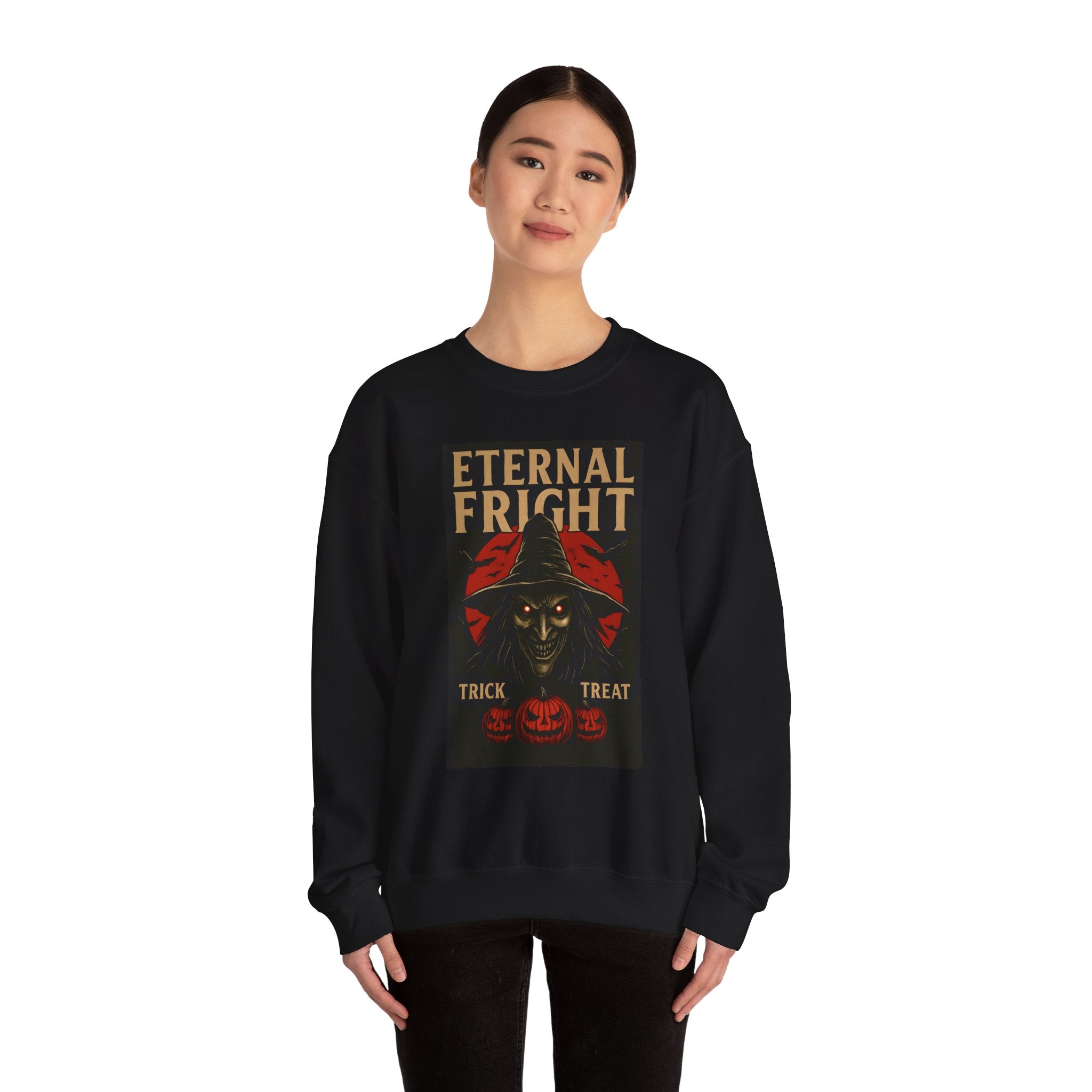 Eternal Fright Crewneck Sweatshirt | Unisex Halloween Sweater, Cozy Fall Fashion, Spooky Trick or Treat Gift