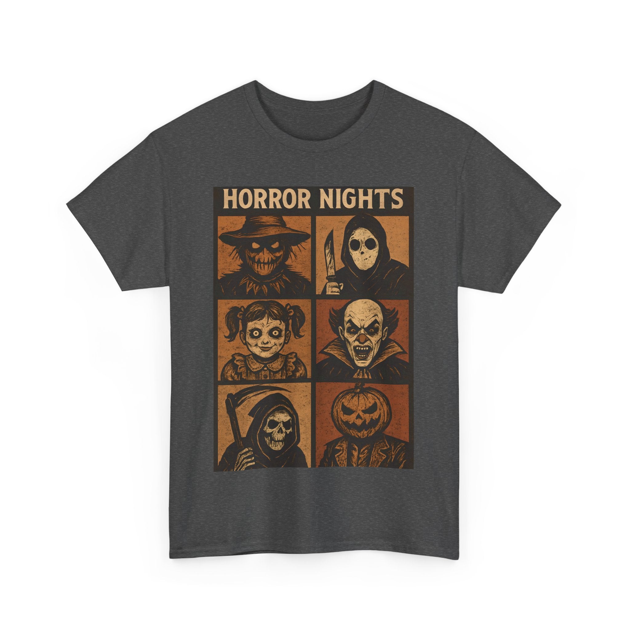 Unisex Halloween Horror Nights Tee – Spooky Graphic Shirt, Horror Movie Fan T-Shirt, October Fest Apparel, Trick or Treat Casual Wear
